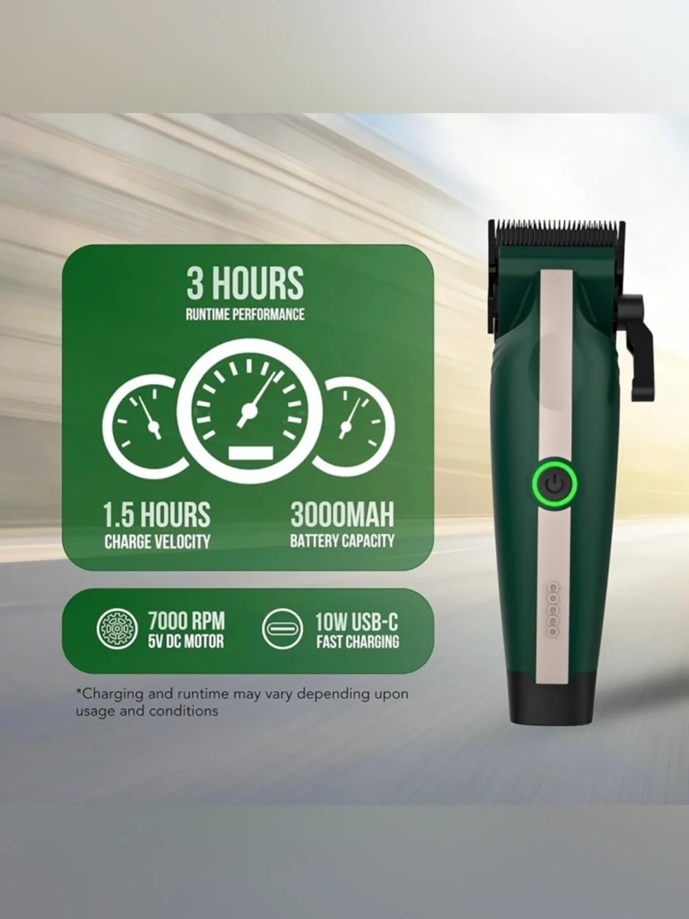 Cocco Veloce LITE Professional Cordless Hair Clippers